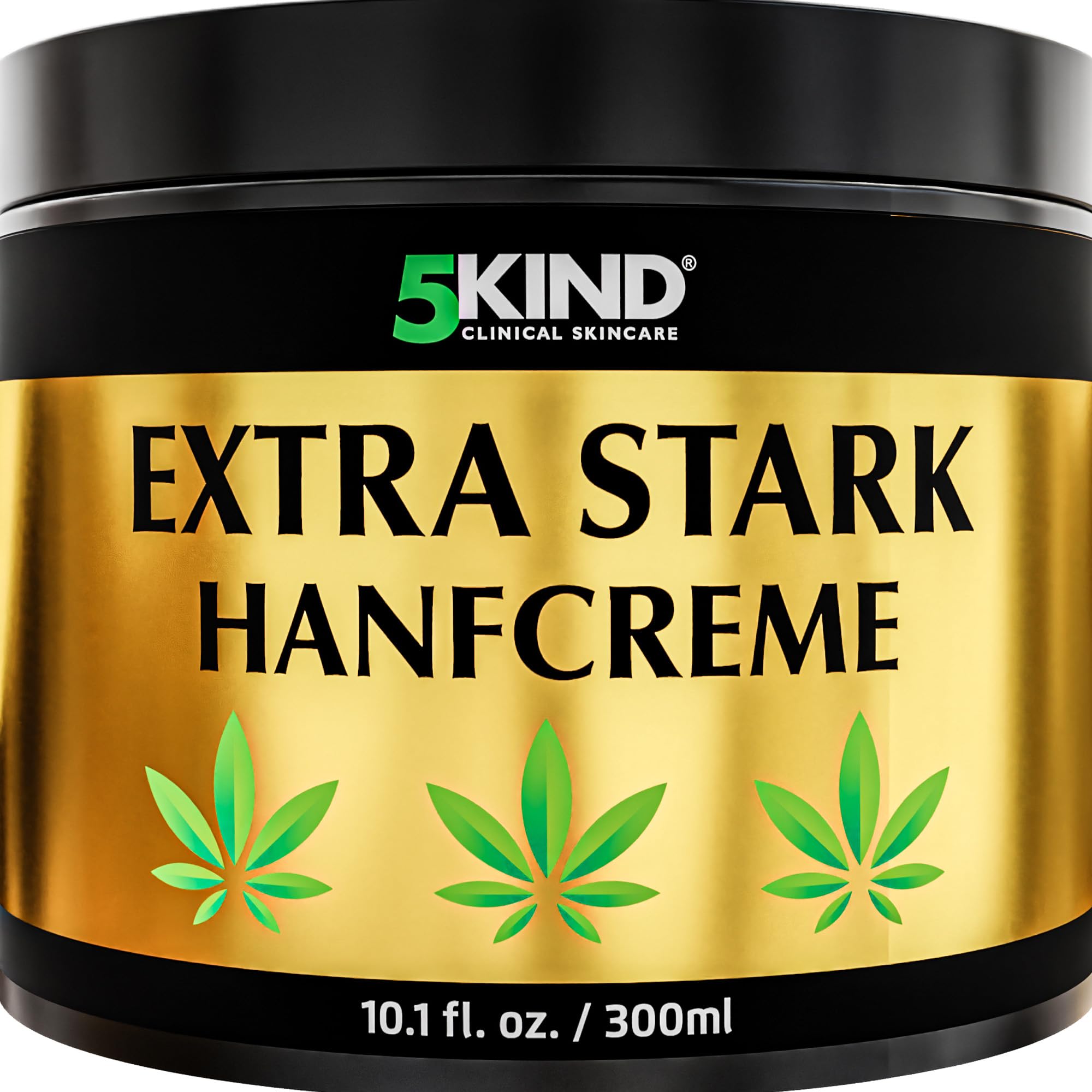 5kind Extra Starke Hanfcreme 300ml - Hochkonzentriertes Hanföl und Arnika-Creme - zur Massage von Gelenken & Muskeln, unterem Rücken, Knien, Nacken & Schultern - Reich an natürlichen Extrakten