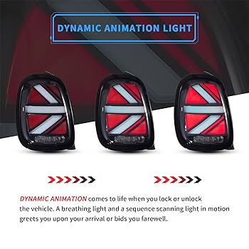 Mini Cooper F55 F56 F57 LEDテールライトセット Tail Lights Assembly For Mini Cooper F55 F56 F57 2023 Tail