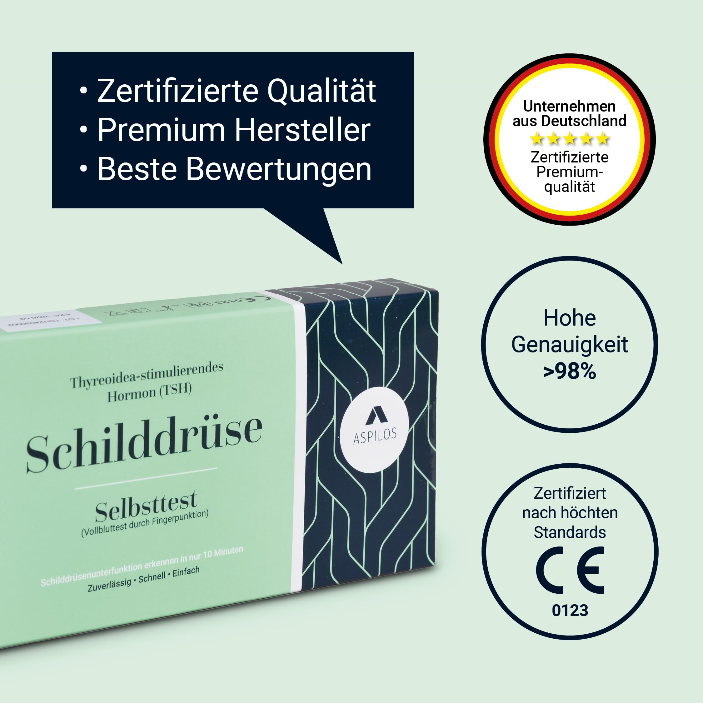 Test Rapide Thyroïde à Domicile ASPILOS – Détection Hypothyroïdie TSH En 10 Min, Fiable & Précis Qualité Labo