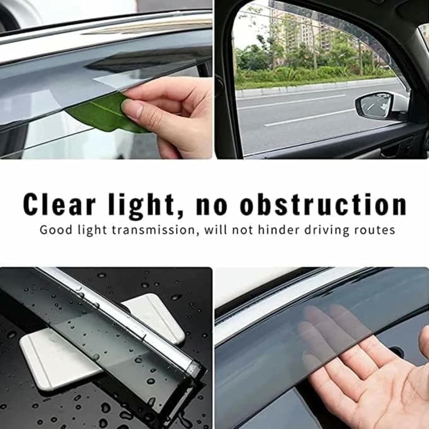 Acwyahso Normal Rain Guards Wind Deflectors For Passat Mk2 2019-2023, 4Pcs Vent Visors, Allows Fresh Air & Keeps Rain Out, No-Drill Install