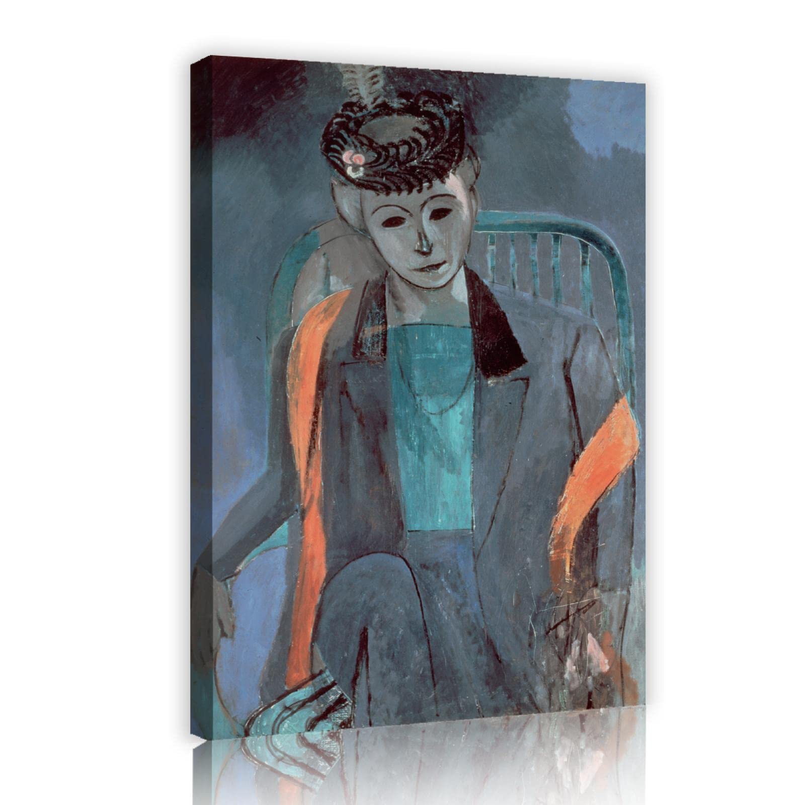 Via Vela Nowoczesne duże wydruki na płótnie Giclee portret żony artysty słynne obrazy replika dzieła sztuki oprawione sztuka ścienna do dekoracji sypialni 60 x 90 cm rama wewnętrzna