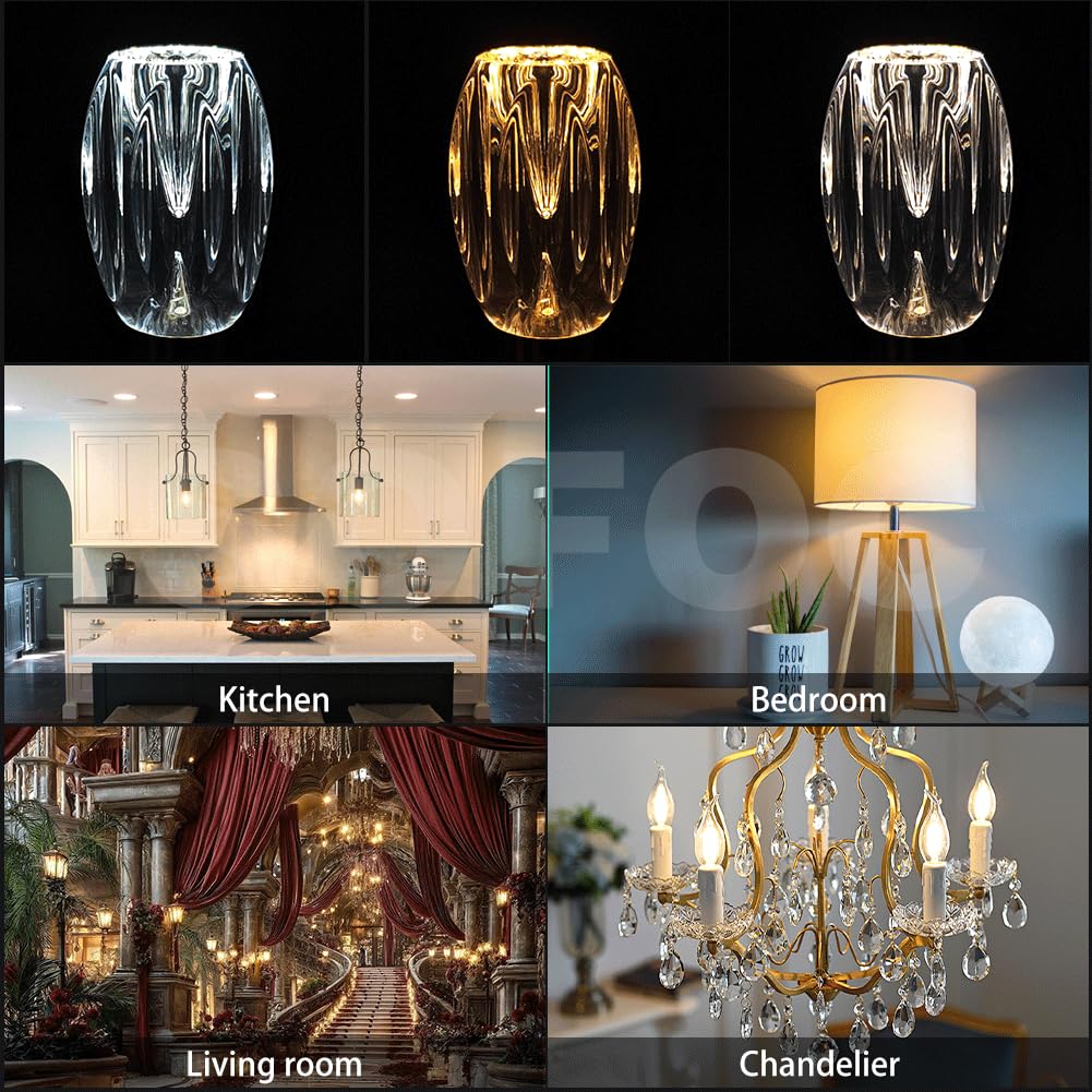 SOFOC E14 LED 3CCT Dimmabile Lampadina Nervata Yang Pesca Lampadario 10Pcs