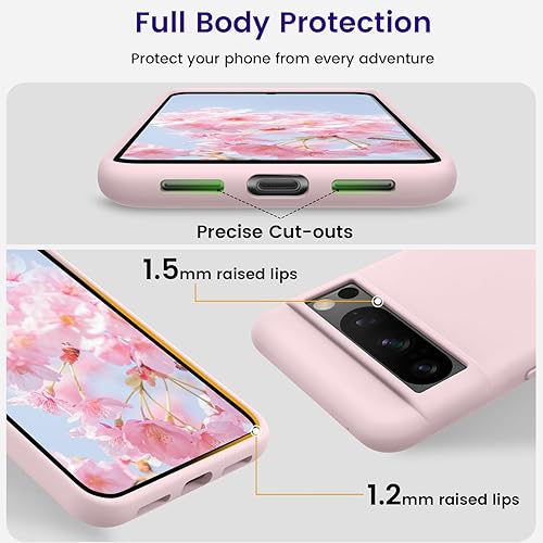 Miniatura 10 de OTOFLY Funda diseñada para Pixel 8 Pro, protección contra caídas de grado militar, forro de microfibra antiarañazos, funda delgada de silicona a