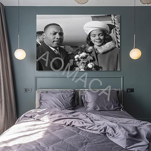 Miniatura 8 de Póster fotográfico en blanco y negro de Martin Luther King Jr y esposa de Coretta Scott King, póster de fotografía retro sobre lienzo, pósteres e