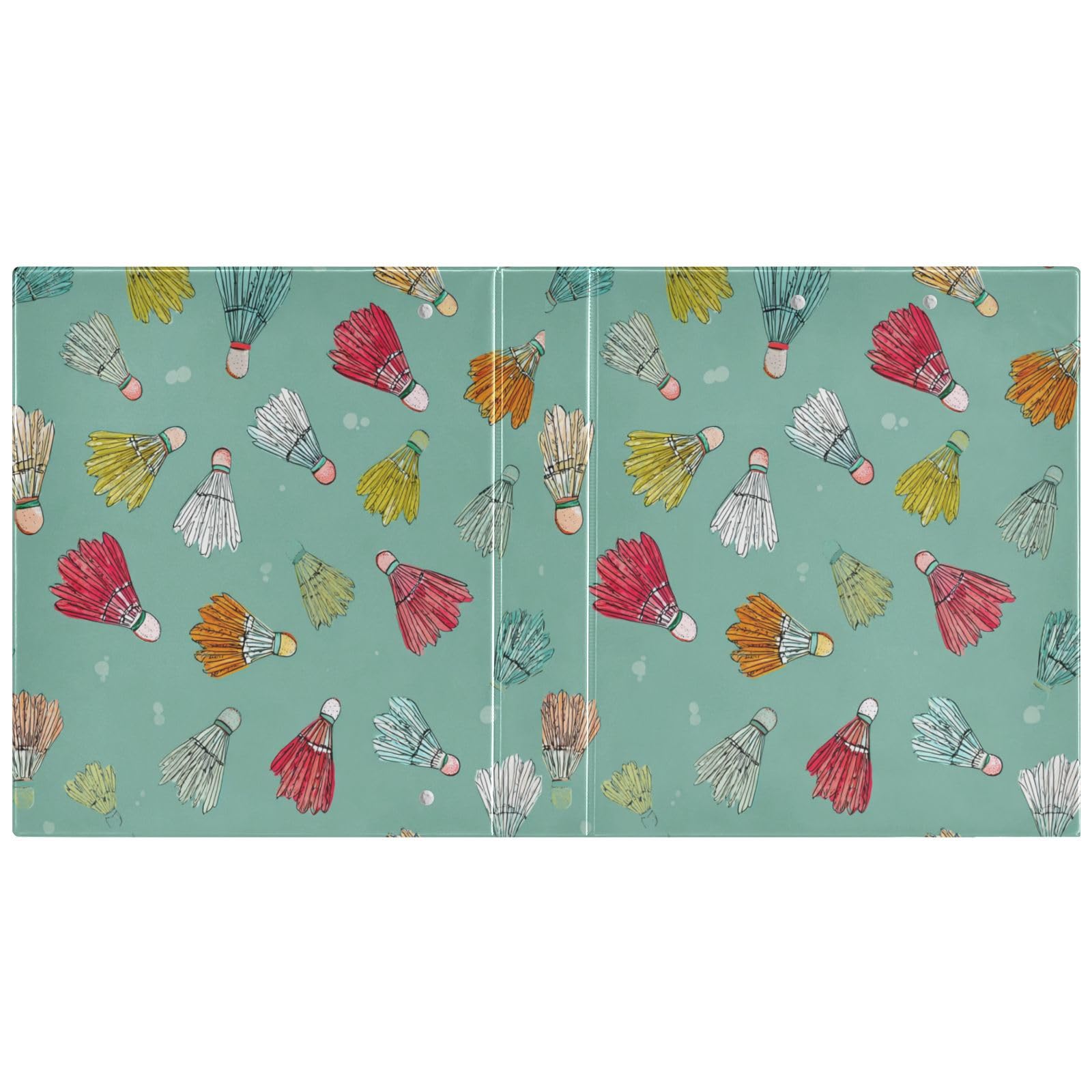 Kcldeci Raccoglitore a 3 anelli con copertina rigida per carta formato lettera, volano colorato da 3,8 cm, anelli rotondi, organizer per scuola/ufficio, confezione da 2