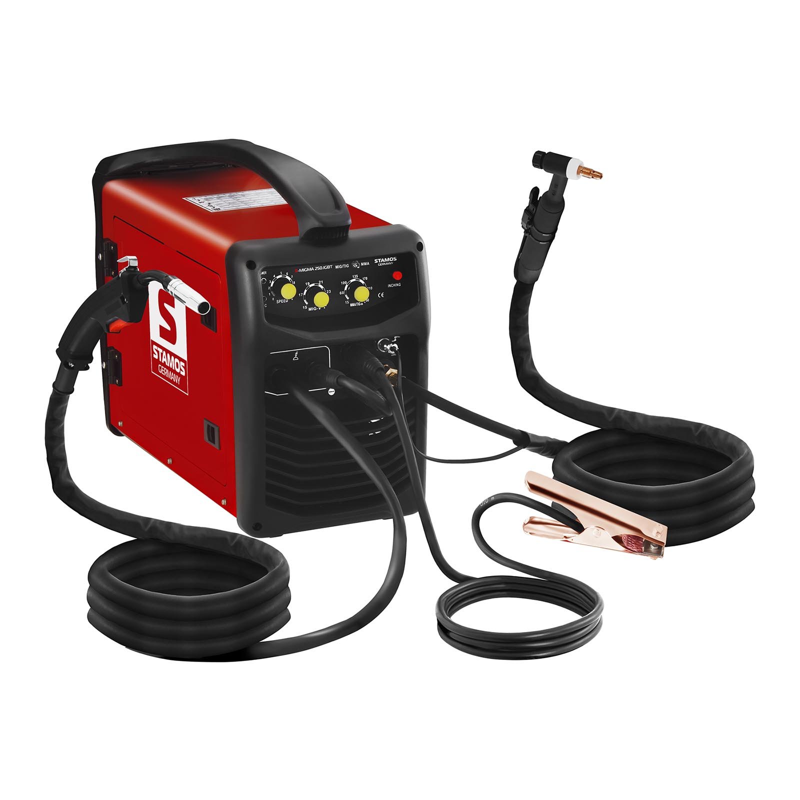Stamos Germany - S-MIGMA 250.IGBT - Equipo de soldar multiproceso - 250 A - 230 V - FCAW