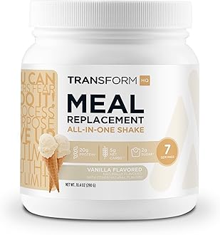 TransformHQ Meal Replacement Shake Powder 7 Servings (Vanilla) - Gluten Free, Non-GMO