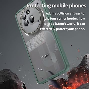 for Nothing Phone 3a Proケース、スクリーンプロテクター付き、Nothing Phone 3a Proフォンケース、ソフトTPUミリタリーグレードヘビーデューティーケース、耐衝撃性の頑丈な保護カバーNothing Phone 3a Pro用グリーン
