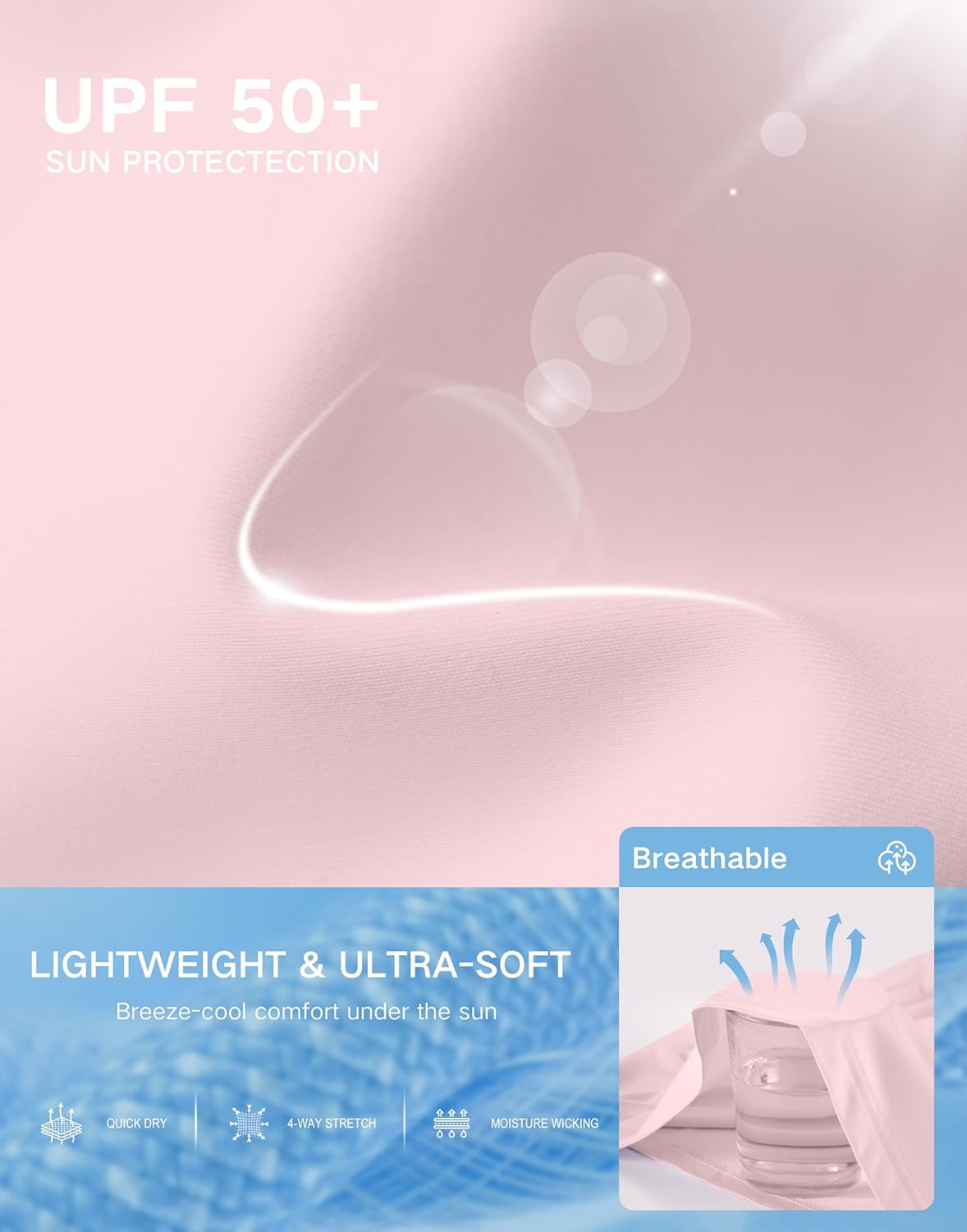 Womens Workout Tops V-Neck Short Sleeve UPF 50+ Sun Shirt Moisture Wicking Quick Dry Top for Gym, Running, Athletic - Image 5