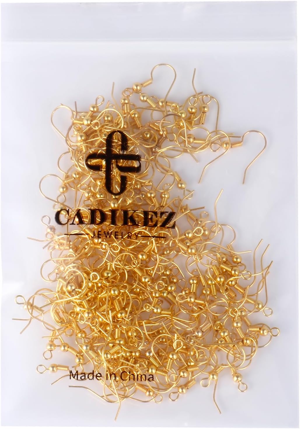 14K Gold Plated Earring Hooks, [200 PCS /100 Pairs] Hypo-allergenic Ear Wires Fish Hook Earrings Supplies for DIY Earrings - Image 7