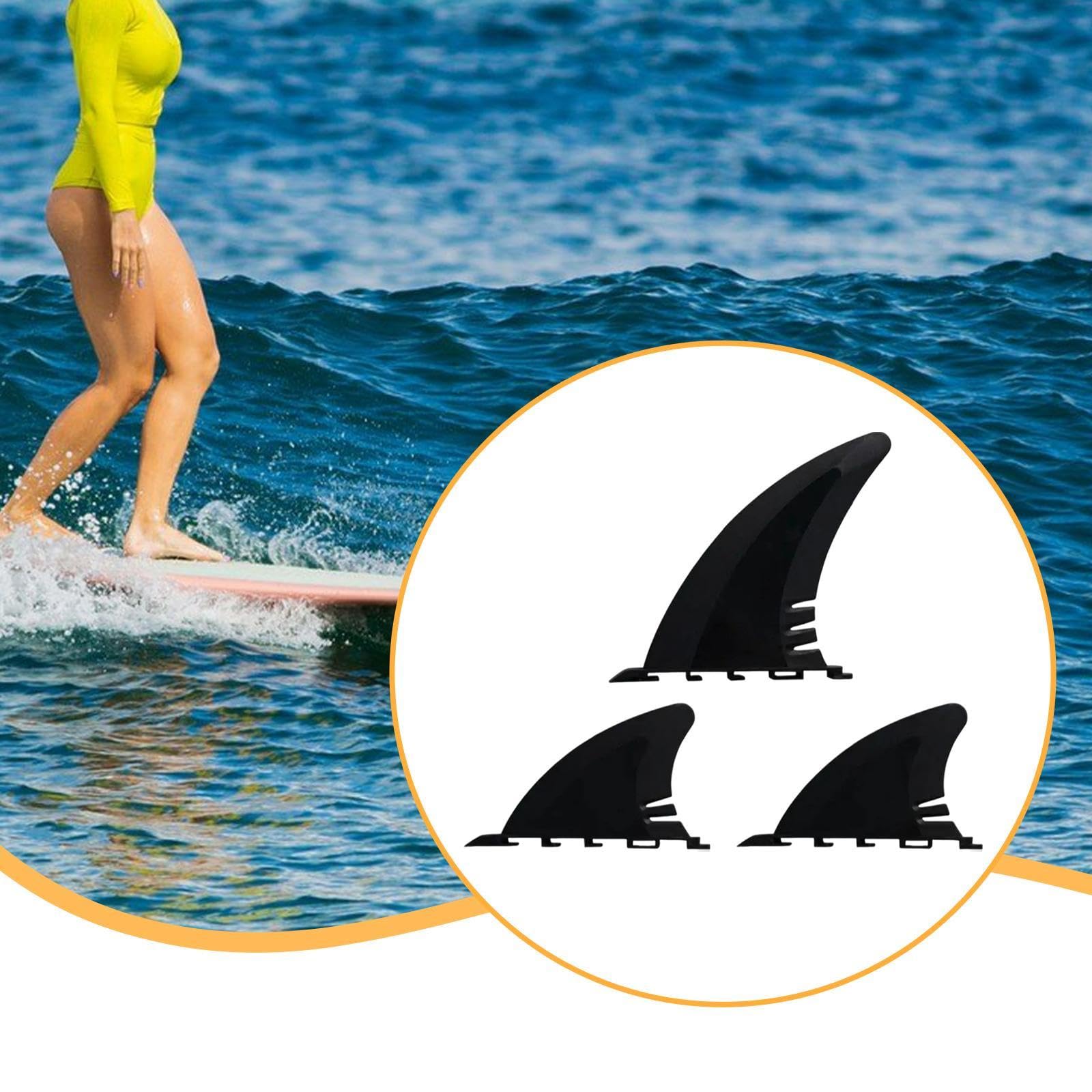 Lot de 3 Ailerons de Surf en PVC, Pièces de Rechange Légères et Universelles
