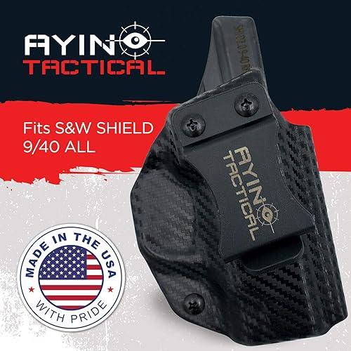 Miniatura 7 de AYIN Funda táctica 2 en 1 para Kimber Micro 9, funda oculta de transporte IWB OWB para diestros, fabricada en Estados Unidos, corte óptico,