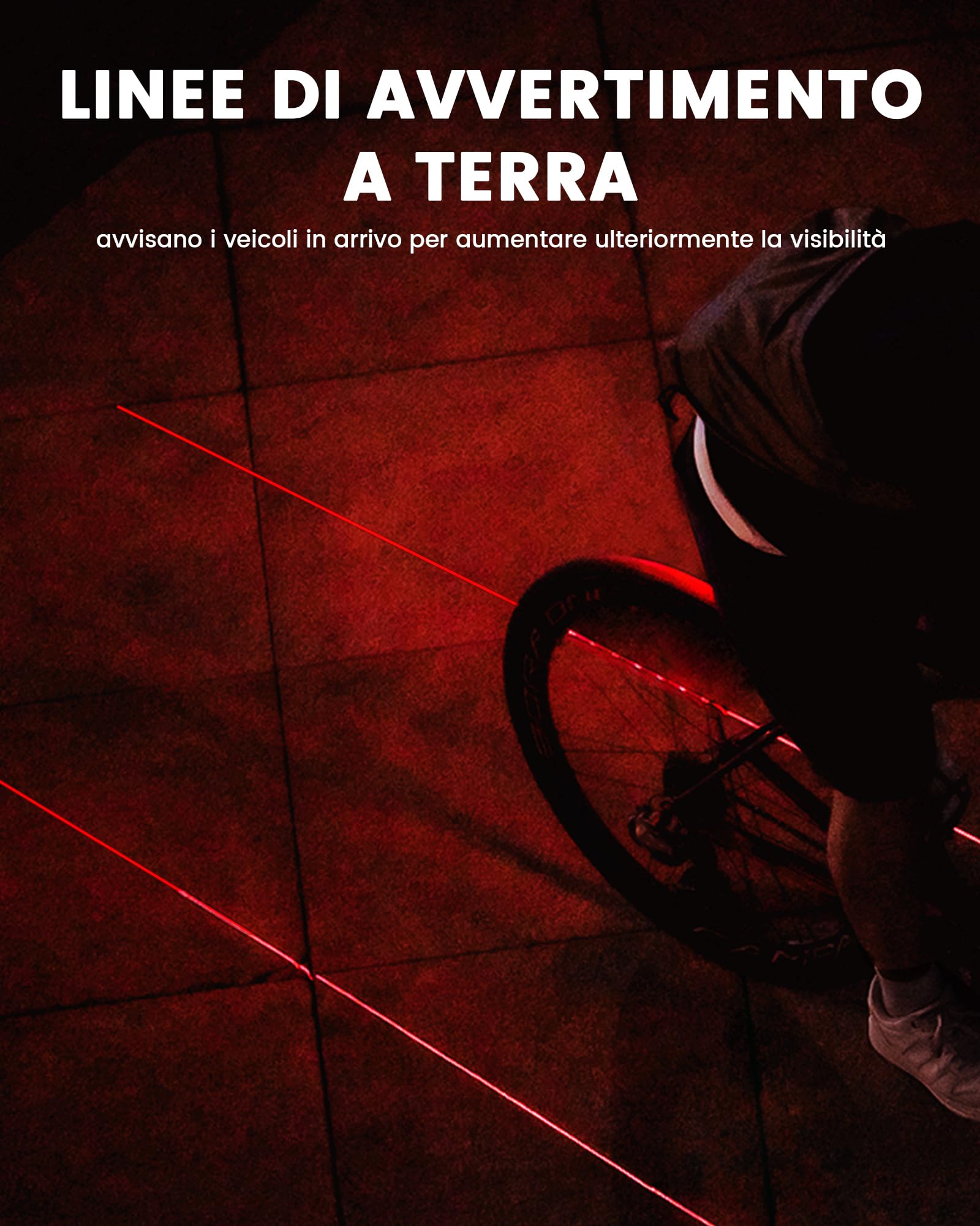 RAVEMEN NT101 Fanale Posteriore Intelligente per Bicicletta con Segnale di svolta, 6 modalità Impermeabile Luce Posteriore di Avvertimento con Telecomando