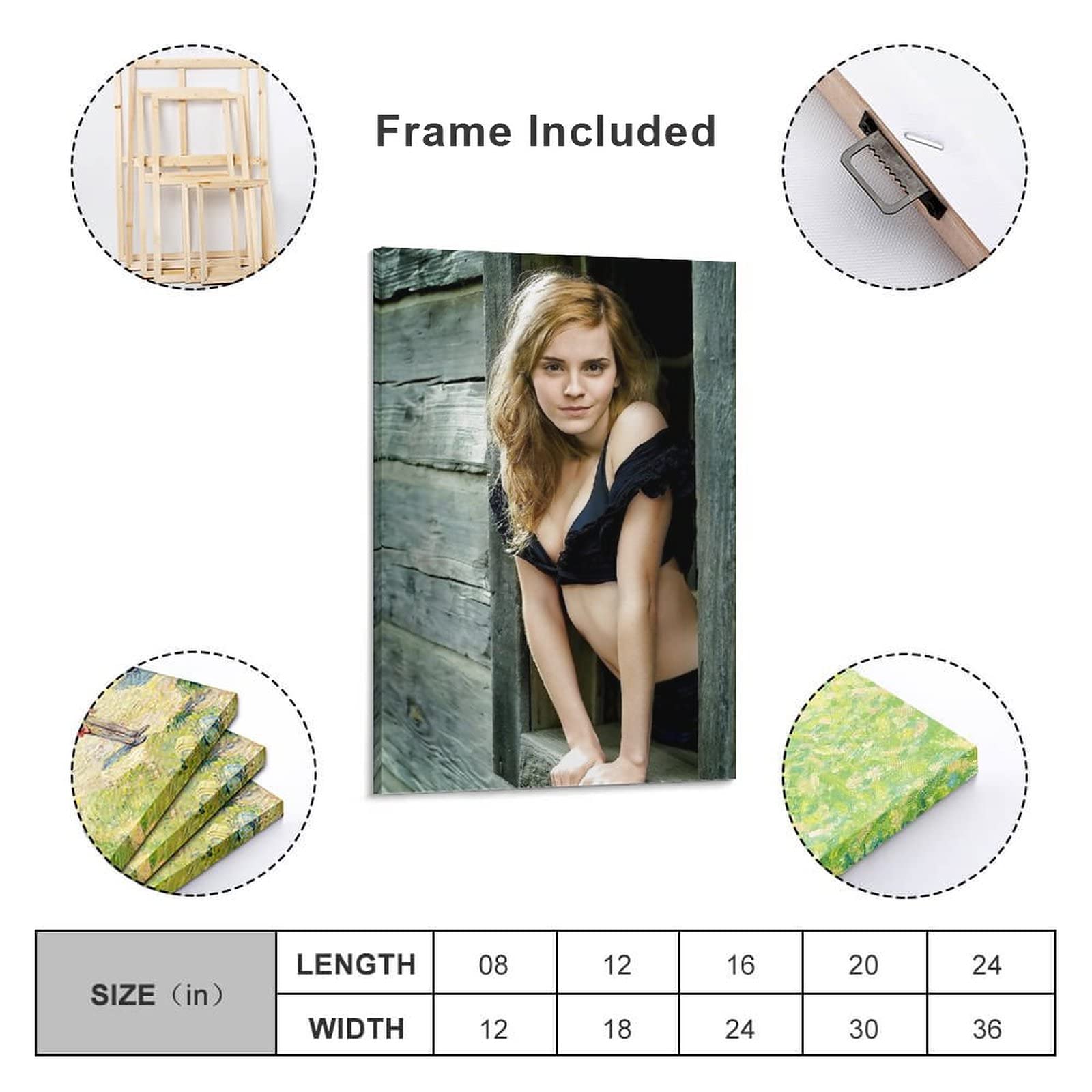 Emma Watson Sexy Art Photo Poster 24 Canvas Art Poster And Wall Art Picture  Print Modern Family Bedroom Decor Posters 20x30inch(50x75cm) : Amazon.ca:  Home