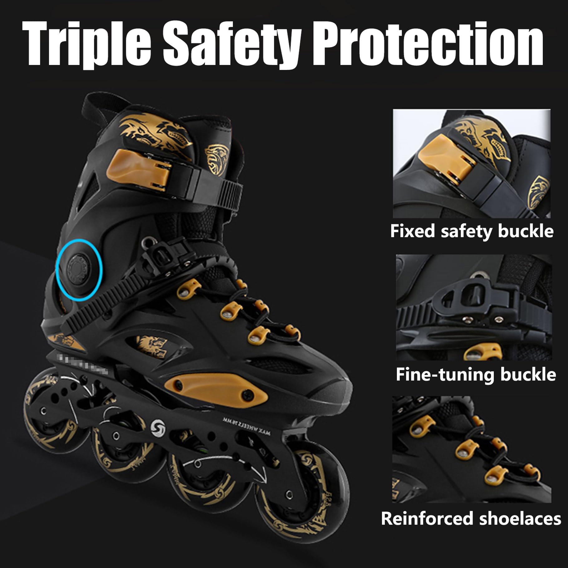 Patines En Linea Adulto, Patines 4 Ruedas Mujer Hombre, Patines Profesionales De Fitness para Principiantes Adulto Mujer Hombre