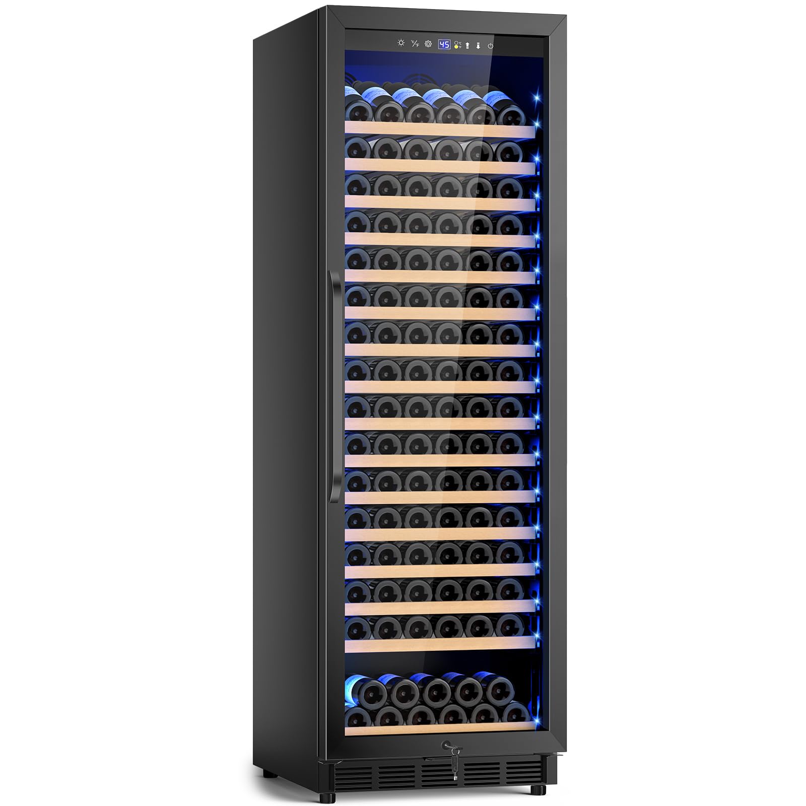 FoMup 24" 190-Bottle Wine Cooler Refrigerator, Freestanding or Built-in