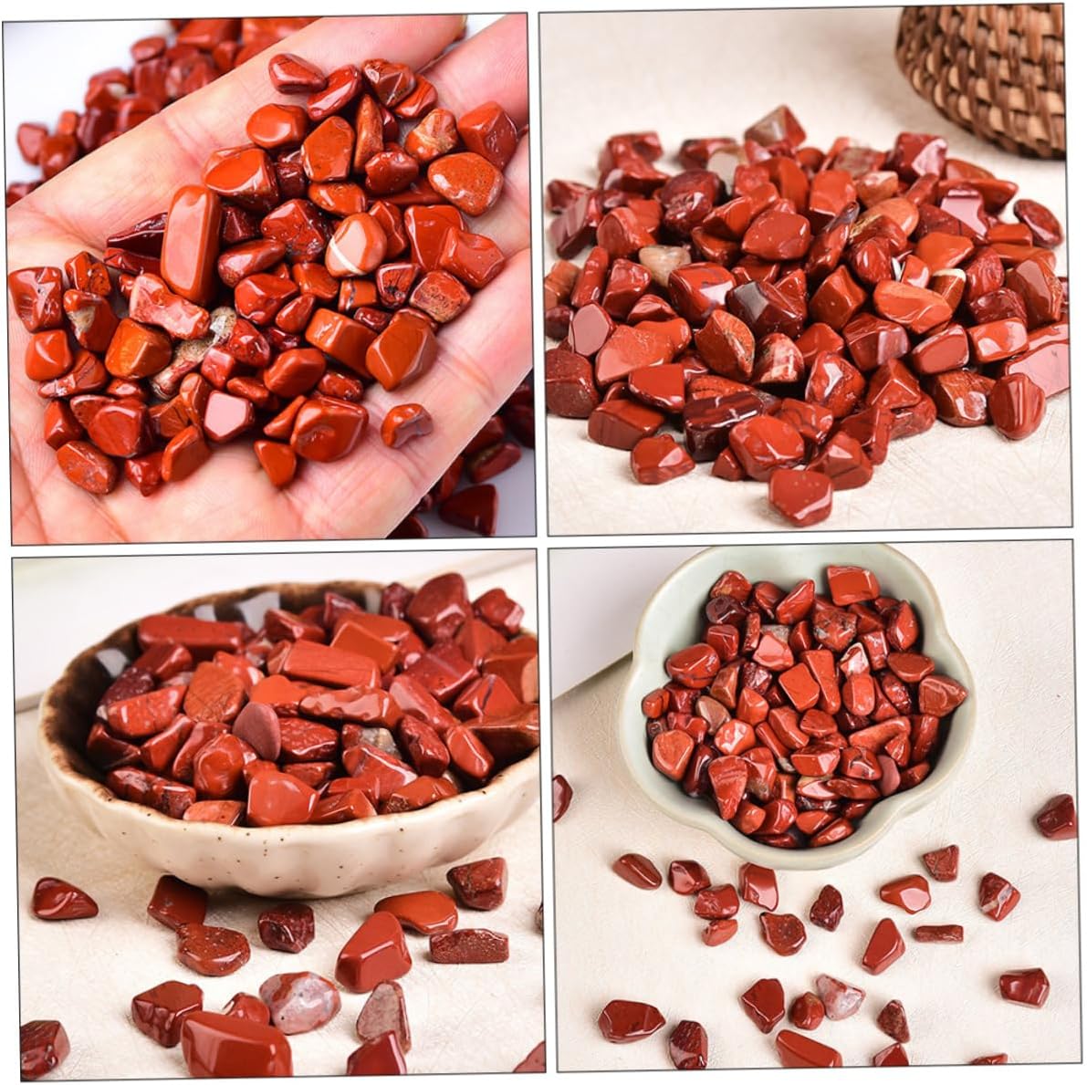 1set Aquarium Stones Natural Terrarium Rocks for Fish Tank Decor Irregular Shaped Gravels for Landscaping and Creative Design Red Stone