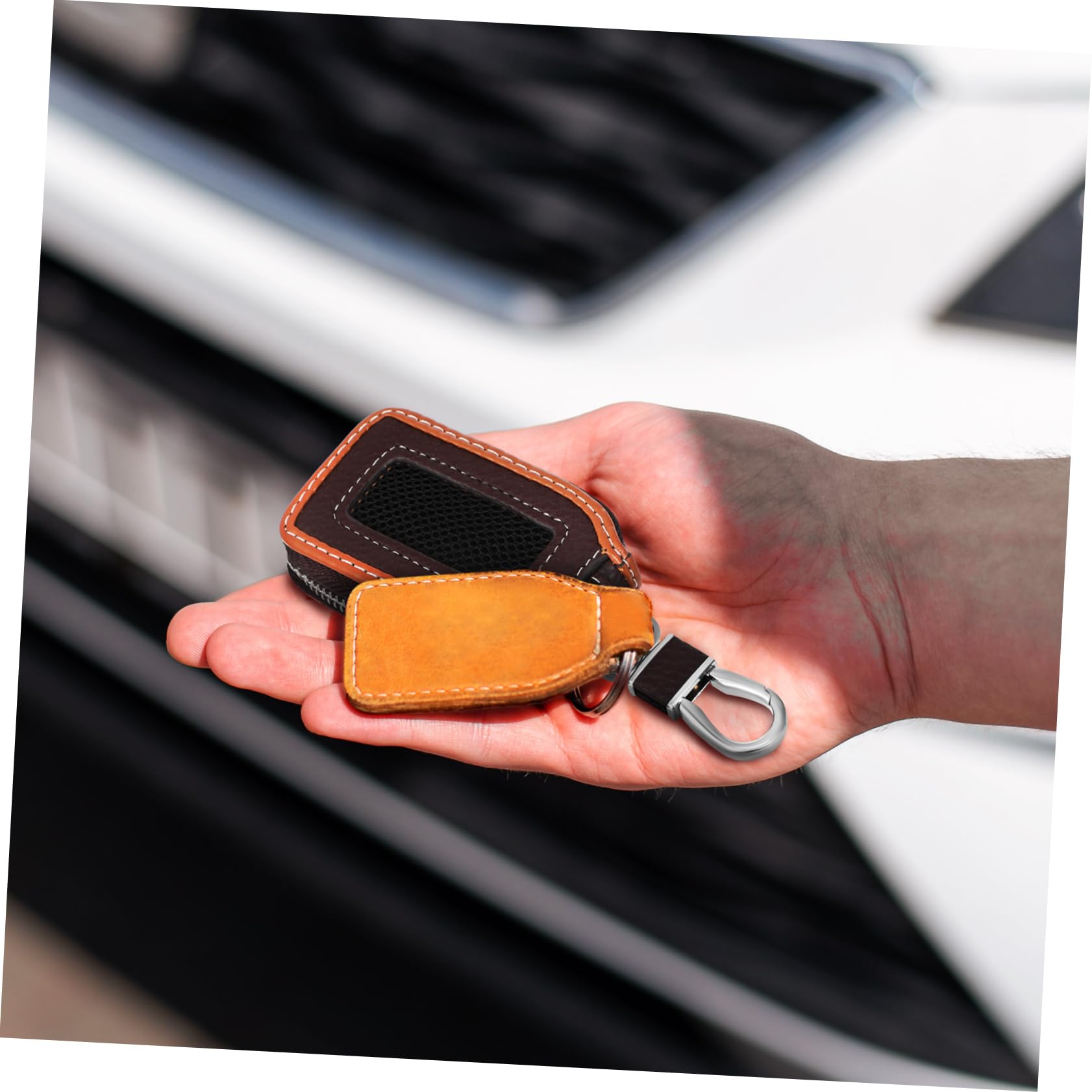 5piezas Funda De De Coche De PU Protector para De Auto Accesorio Práctico para Mantener del Coche