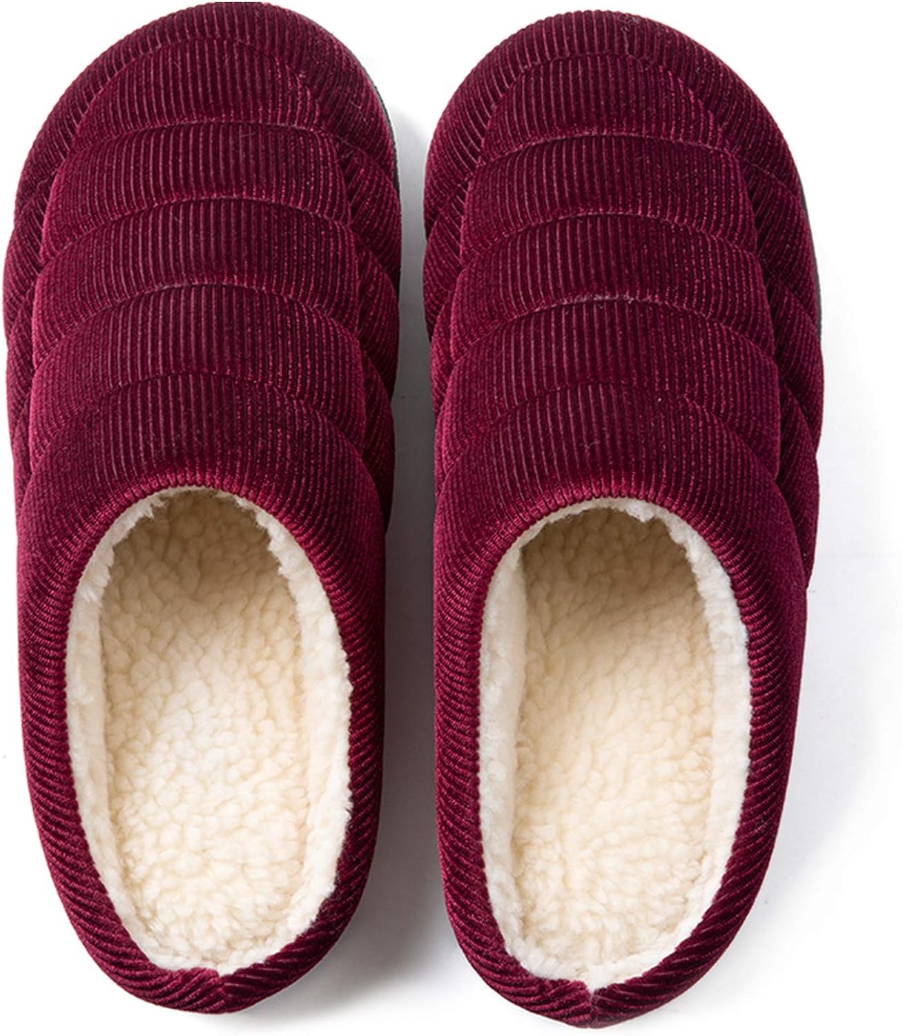 ULTRAIDEAS Cozy House Slippers with Memory Foam, Slip-On Slippers for Women/Men with Warm Fleece Lining