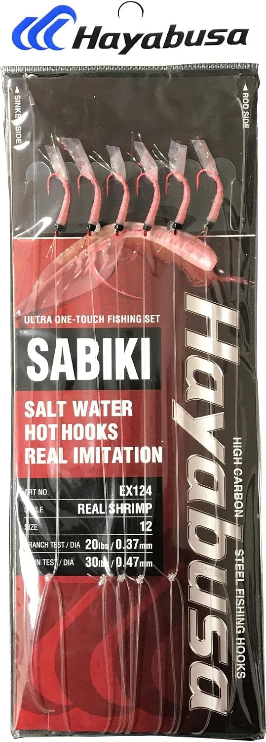 Hayabusa EX124 Real Shrimp 6-Hook Sabiki Rig