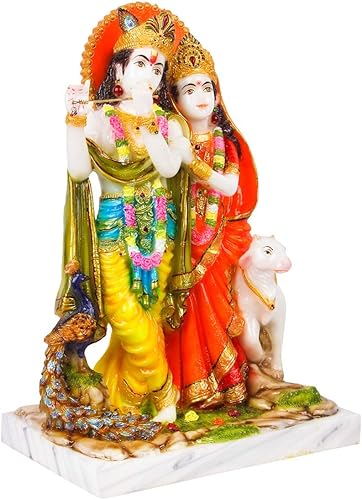 Miniatura 2 de Radha Krishna Ídolos de mármol murti para Pooja Habitación Ídolos Decoración del hogar Templo de meditación india Mandir Puja Artículos