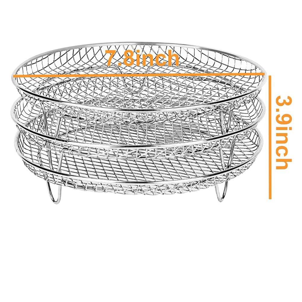 Air Fryer Racks, Compatibility with Multiple Appliances, Enhanced Food Drying Capability, SpaceEfficient Stackable Design with Easy to Use, Food Grade Material, Wide