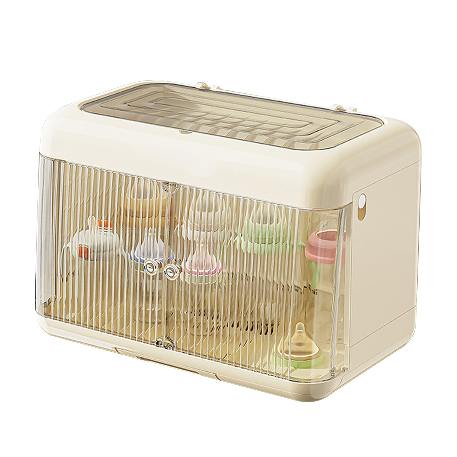 Organizer da banco per la cameretta dei bambini, spazioso organizer da bancone, contenitore per l'asciugatura efficiente con protezione dalla polvere, pratico portabottiglie per alimenti per bambini