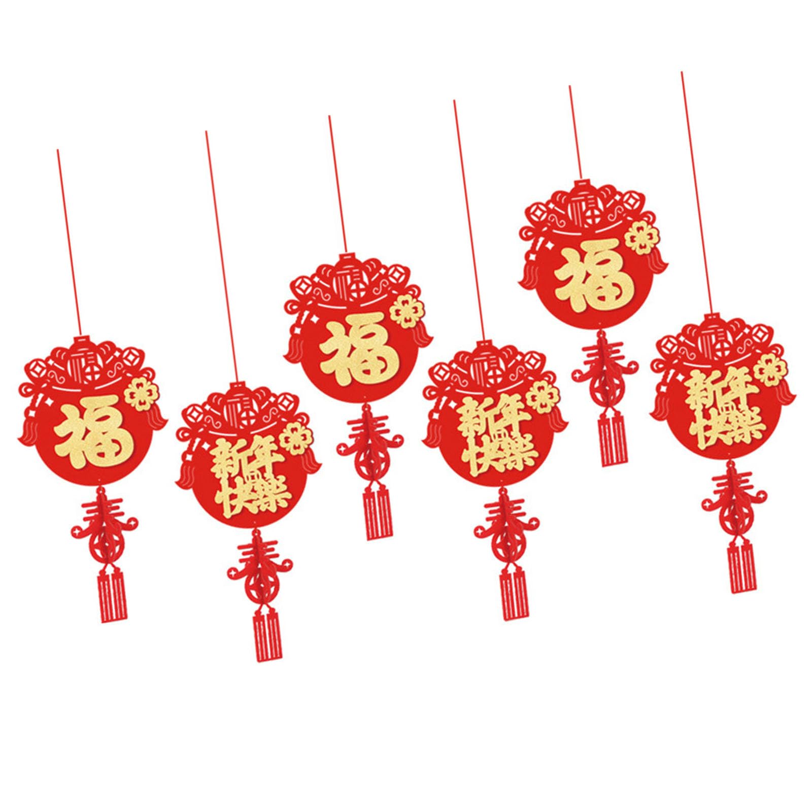 Buxuaaaa 6Pcs 2025 Year of the Snake Ornament Chinese New Year Decoration for Spring Festival Celebration and Home Decoration Living Room Doorway