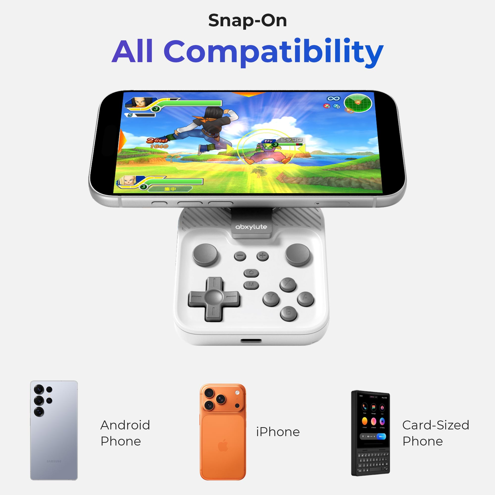 abxylute M4 Snap-On Mobile Gaming Controller for Android & iPhone