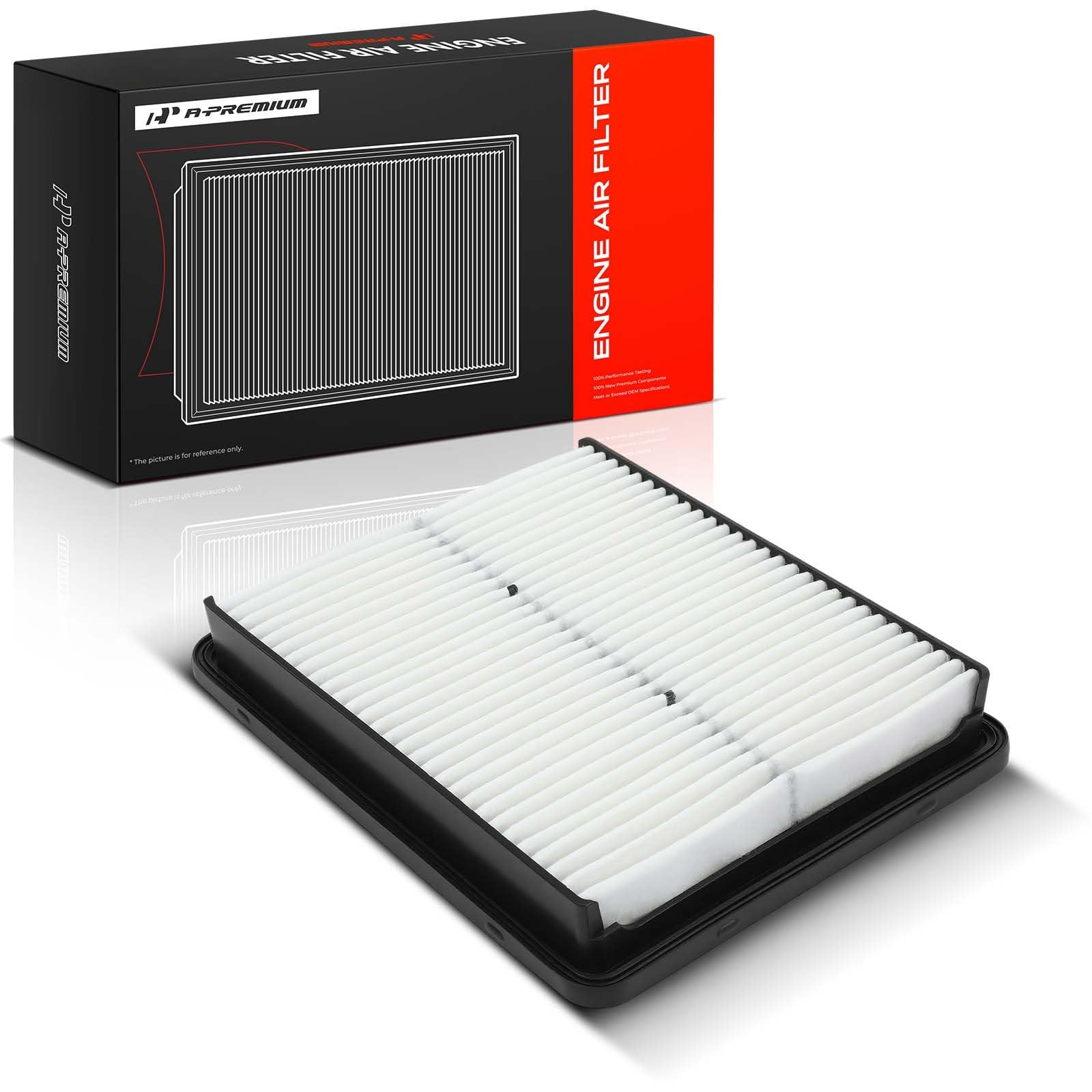 WIAONE A-premium - Filtro de aire para motor compatible con Hyundai. Azera, Santa Fe, Sonata y Kia Optima, Sorento, 2010-2017, panel rígido, repuesto # CA10881, CAP10881