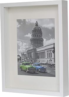 BD ART Shadow Box 3D 11x14 Inch, Display Box Photo Frames, White Photo Frame with Wall and Tabletop for 8x10 inch Photo, for Crafts, Photos, Souvenir, Baby Items, dried Flowers, Medals