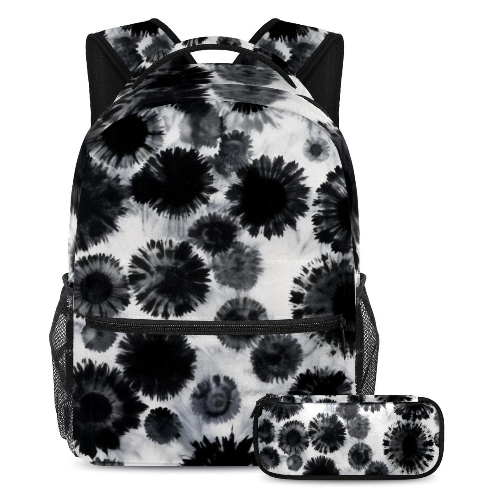 Sac à dos vert tie-dye avec trousse pour garçons et filles - 7