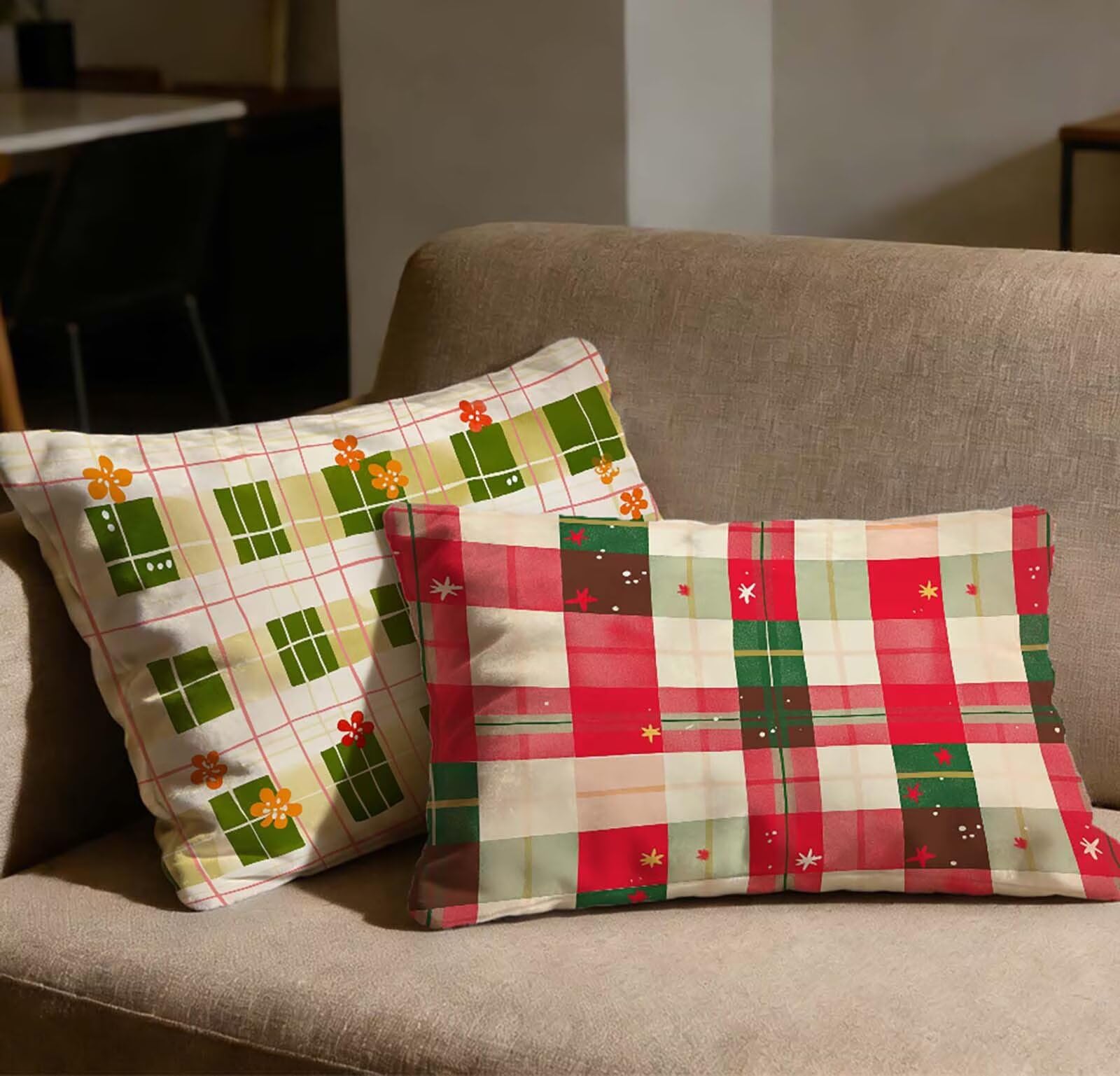 Taie Oreiller 40x70 Lot de 2 en Velours avec Fermeture Éclair