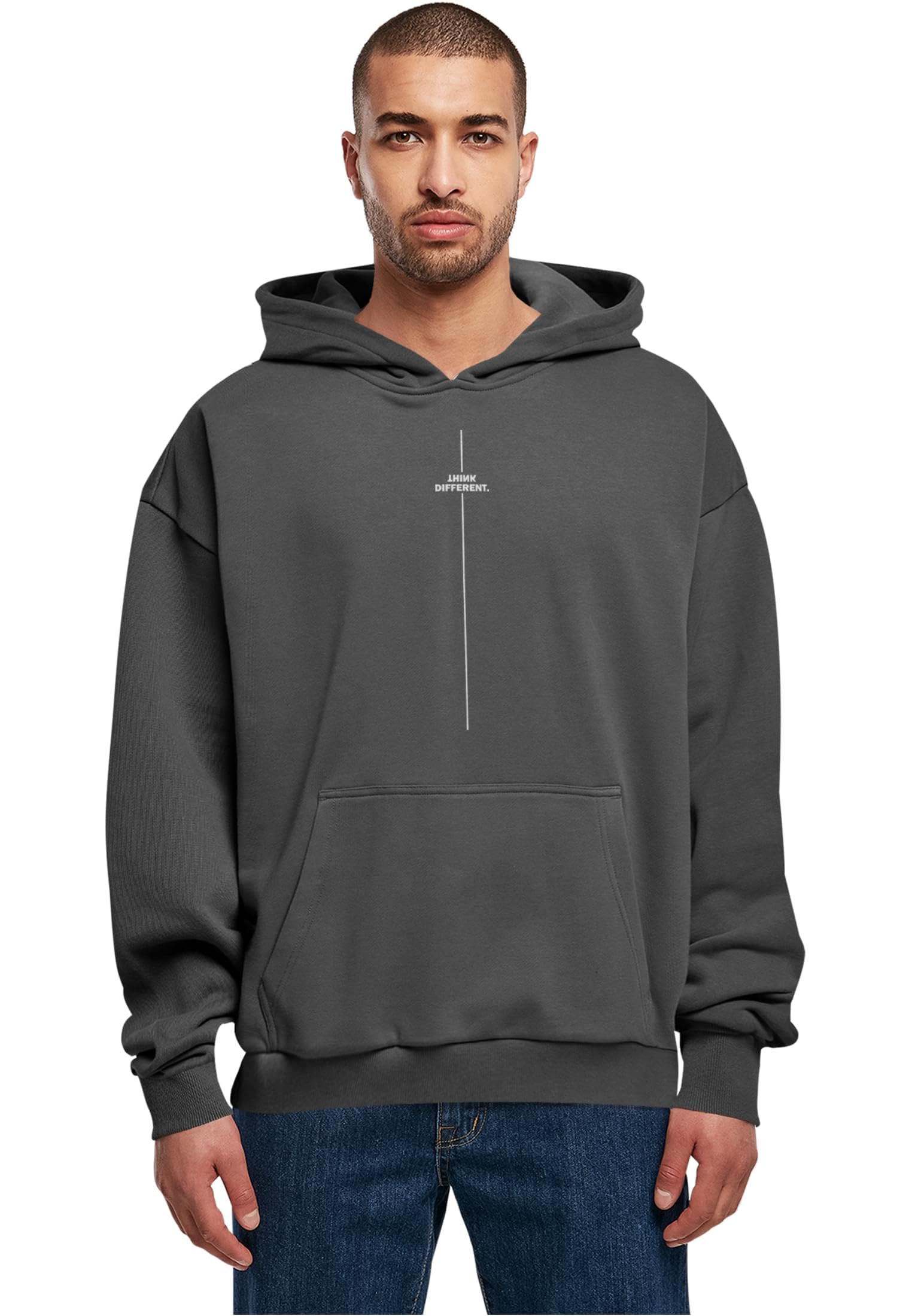 Merchcode Męska bluza z kapturem ciemnoszara, XL