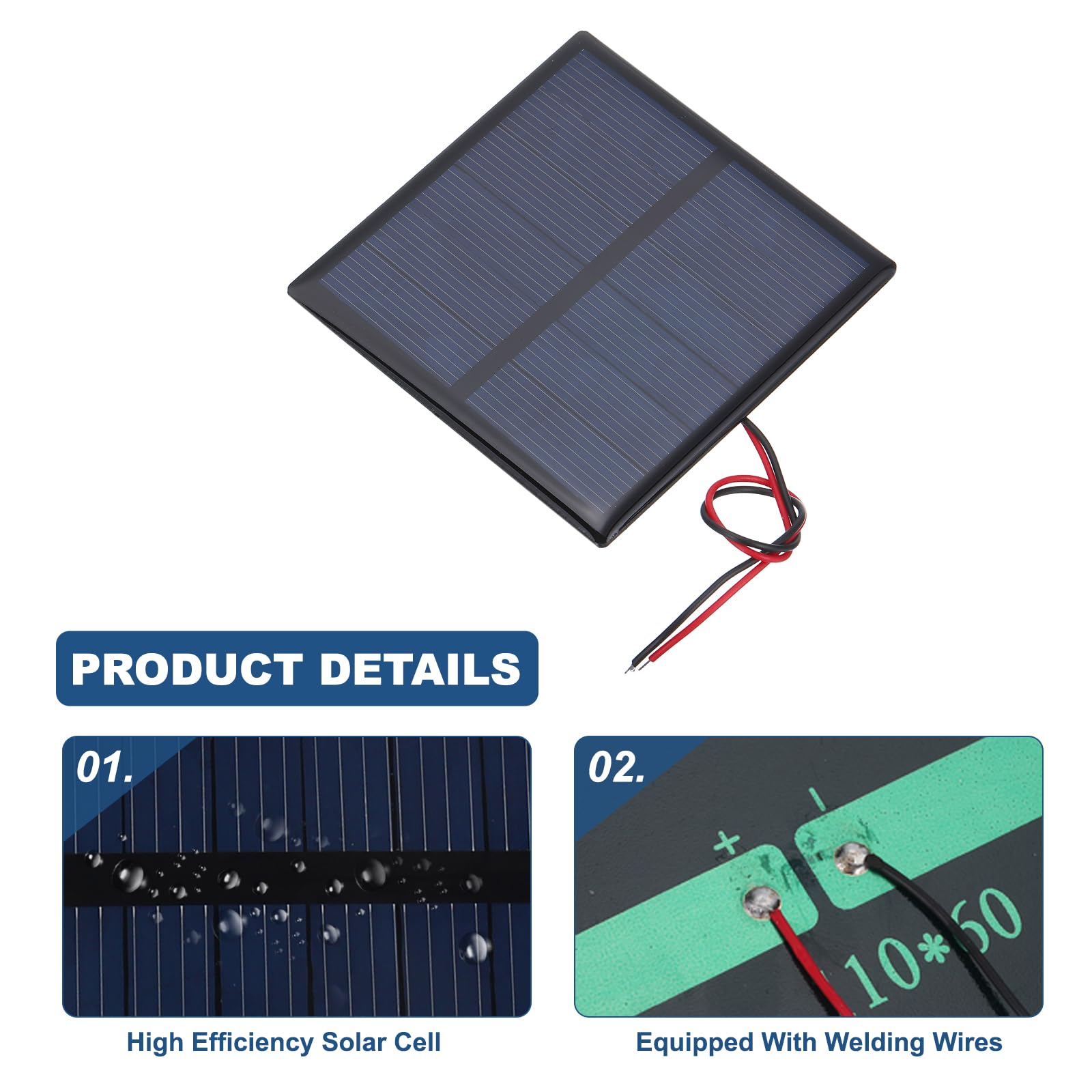 Amazon.com : MECCANIXITY 5 Pcs 3V 0.63W 210mA Mini Solar Panels