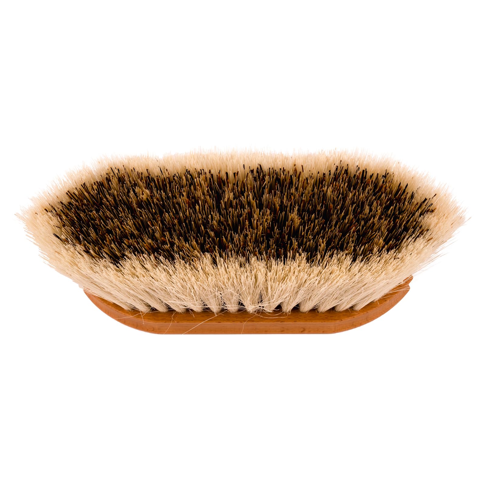 Bense & Eicke Wurzelbürste SchmutzLiese 200 x 59 mm – Naturfaser Pferde Schmutzbürste und Fellbürste für Fell, Körper und Beine - Made in Germany