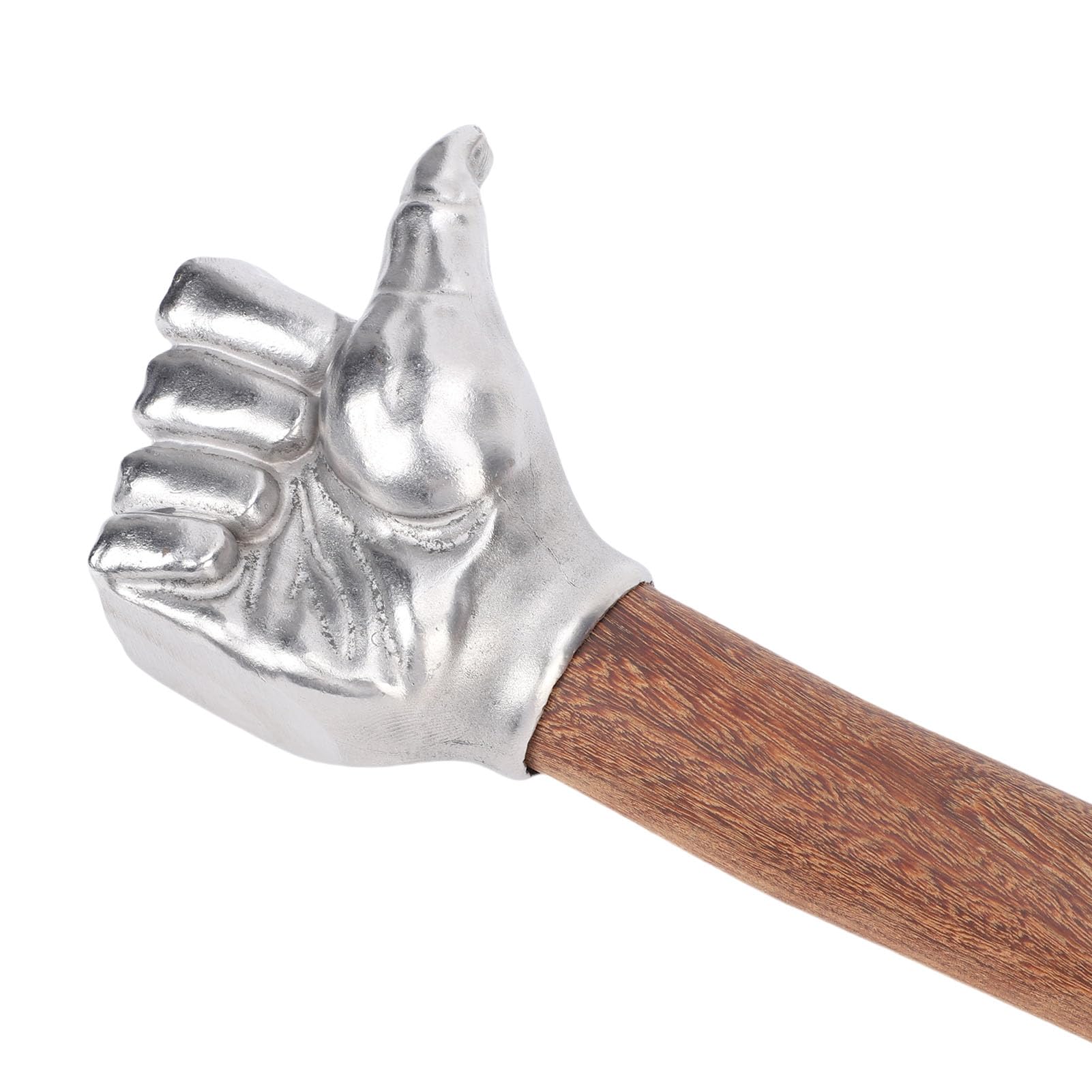 Martello a mano Manico in legno Testa in acciaio inossidabile Martello multifunzionale per edilizia Giardinaggio Uso domestico Strumento portatile durevole con impugnatura (Testa del pollice)