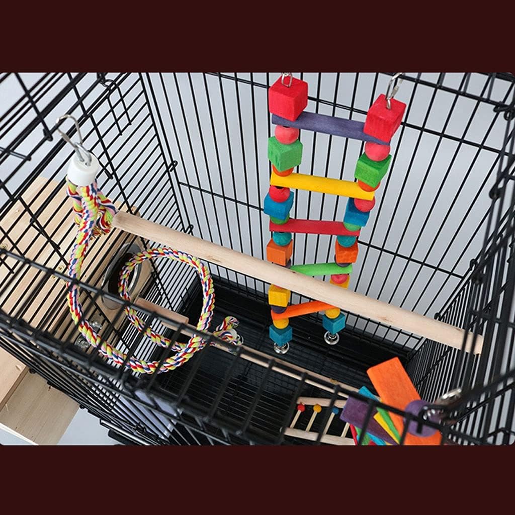 Large Parrot Bird Cage Metal Cage Top Parrot Stand Large Pet Toy with Feeder Suitable for Large Birds, Parakeets, Canaries Bird Cage,