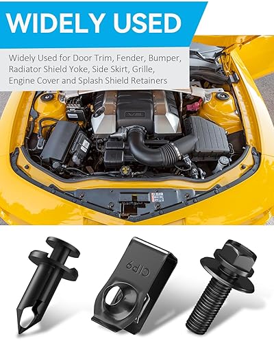 Miniatura 5 de 35 tornillos de cuerpo de protección contra salpicaduras para motor debajo de la cubierta, parachoques delantero, guardabarros de parachoques