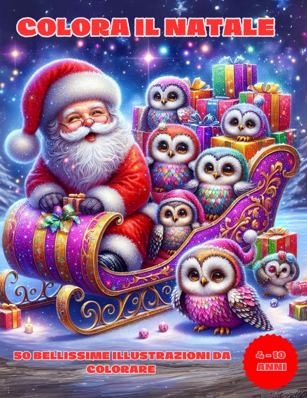 COLORA IL NATALE -: 50 Pagine da Colorare di Natale - Libro da Colorare per Bambini - Natale Libri Bambini - Natale Regali Bambini - Album da Colorare ... per Ragazzi e Ragazze Copertina flessibile