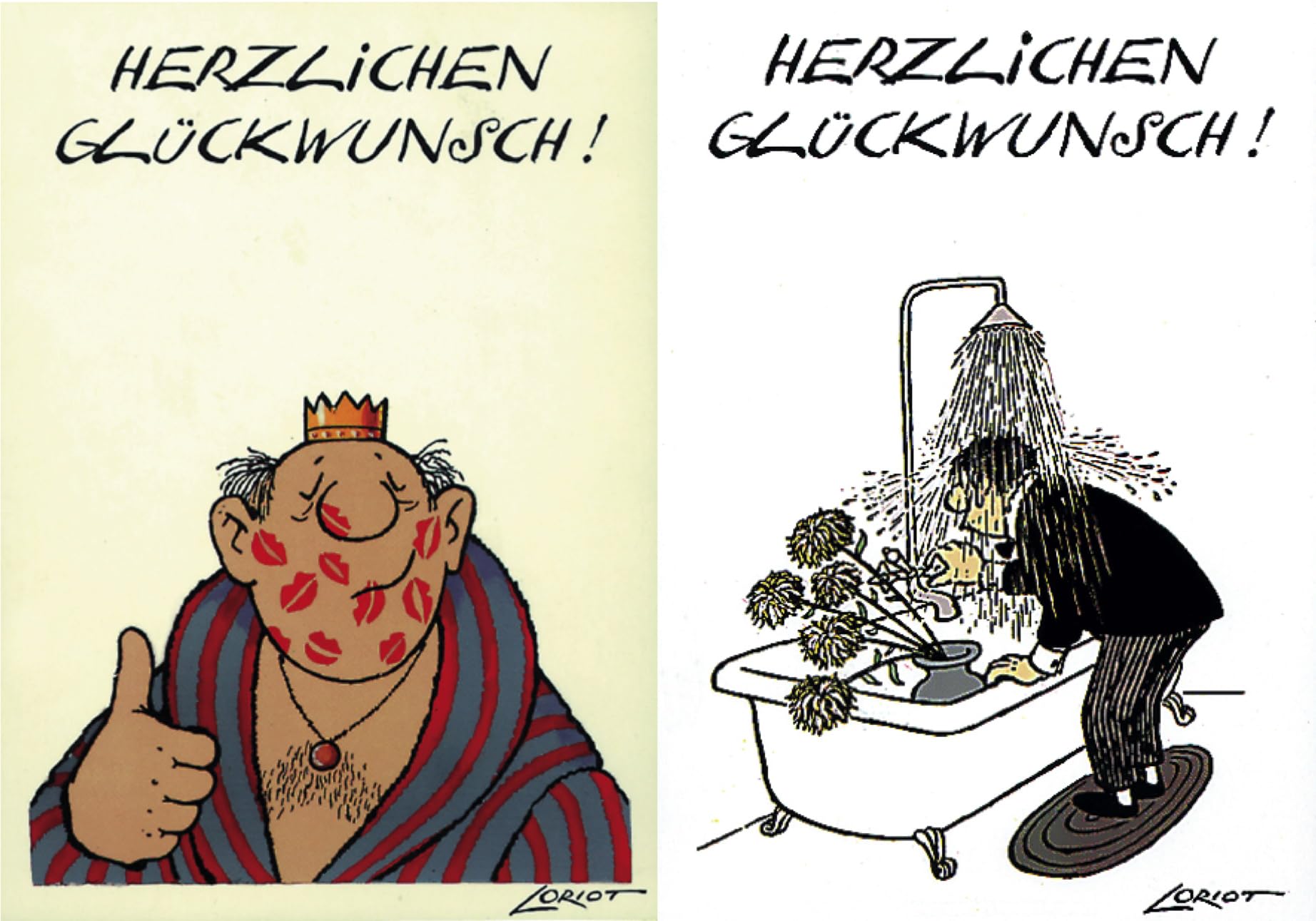 Inkognito Postkarten-Set Loriot 'Mann/Frau/Paar' – 10er Mix, Satire & Humor Vom Berliner Verlag
