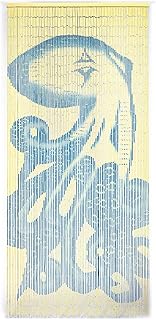 Octopus Wooden Beaded Door Curtain - 36 x 78 in- Bead Doorway Curtain - Bead Curtain for Door Decoration & Room Divider