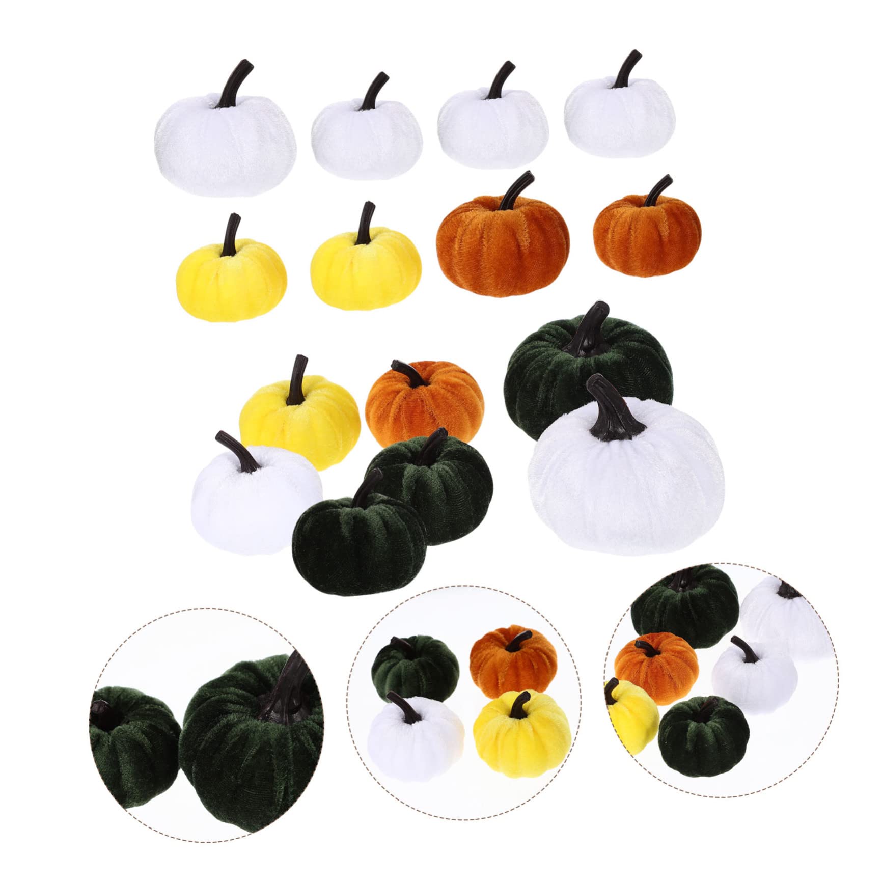 Cabilock 60 STK künstlicher Kürbis Simulationskürbis gefälschter Künstliche se Pumpkin Decoration hochzeitsdeko gefälschte dekorative se Festival- Flanell