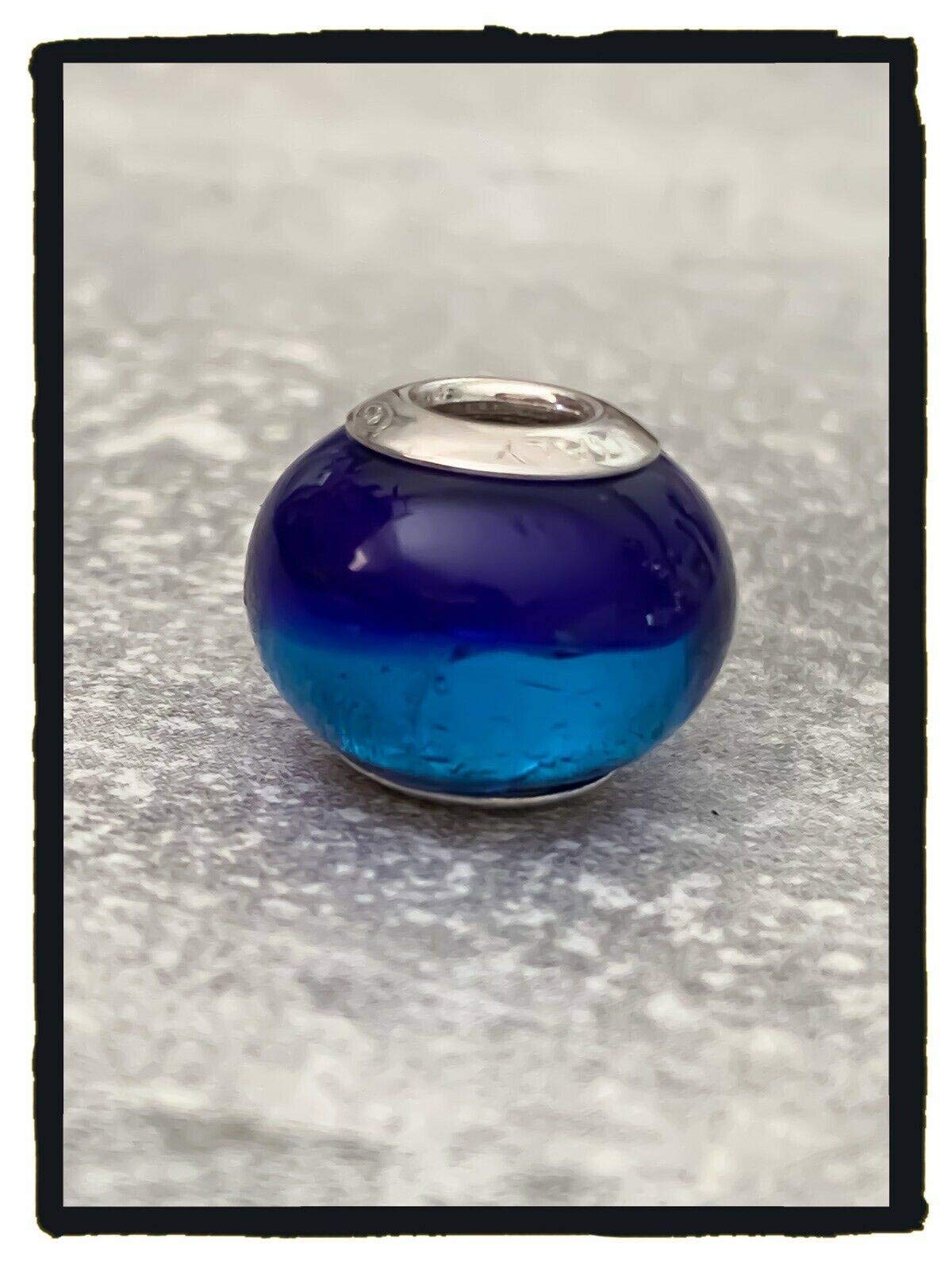 Braccialetto con 3 perle in vetro di Murano autentico e argento 925 rodiato, 18 cm, Argento sterling