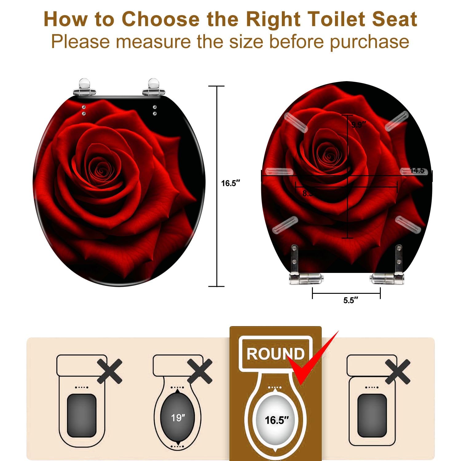 Sedile WC rotondo nero BEMKA per bagno