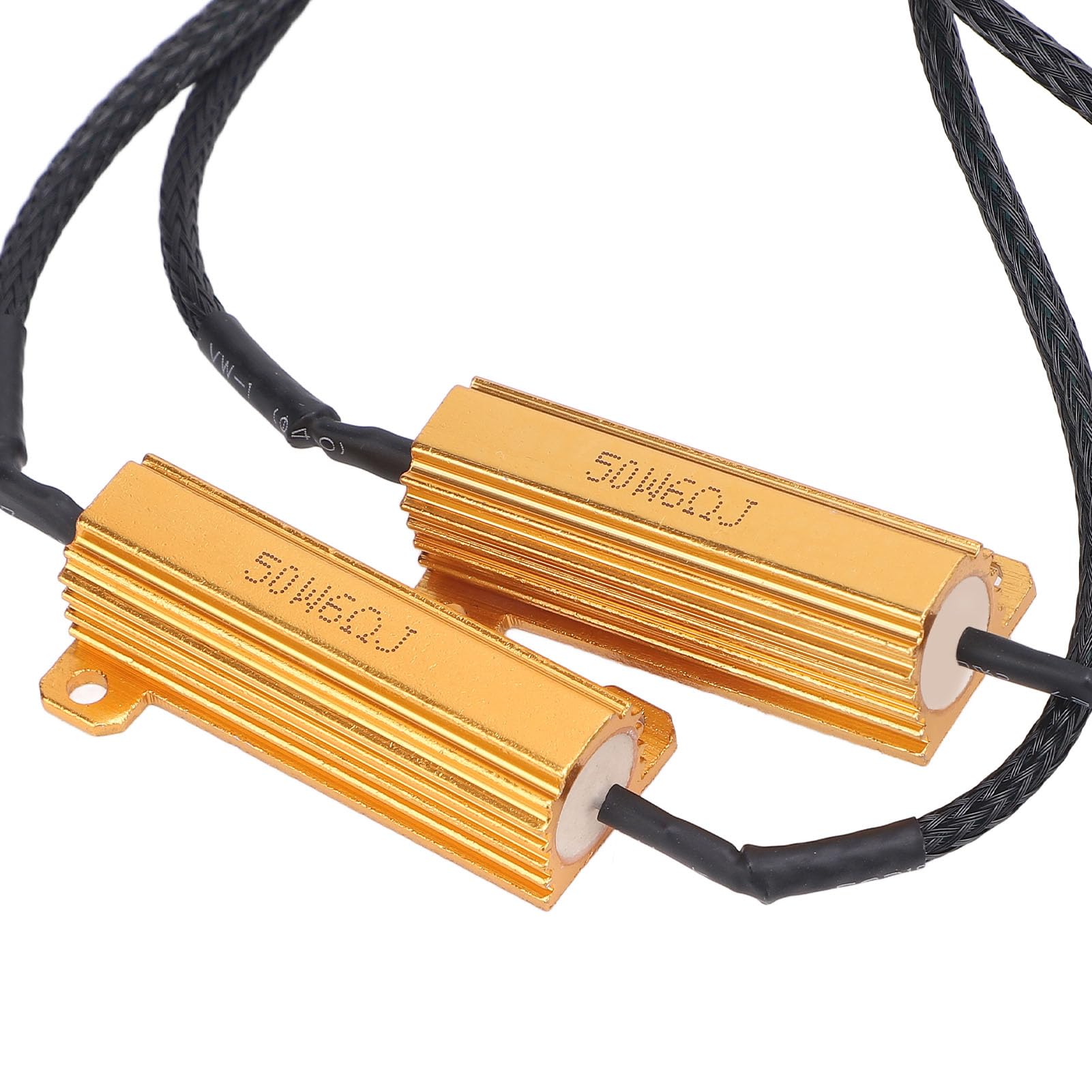 KKPLZZ 2PCS 50W LED-Lastwiderstand 6 Ohm Anti-Flackern Plug-and-Play-LED-Lampen-Decoder für Blinker-Tagfahrlicht