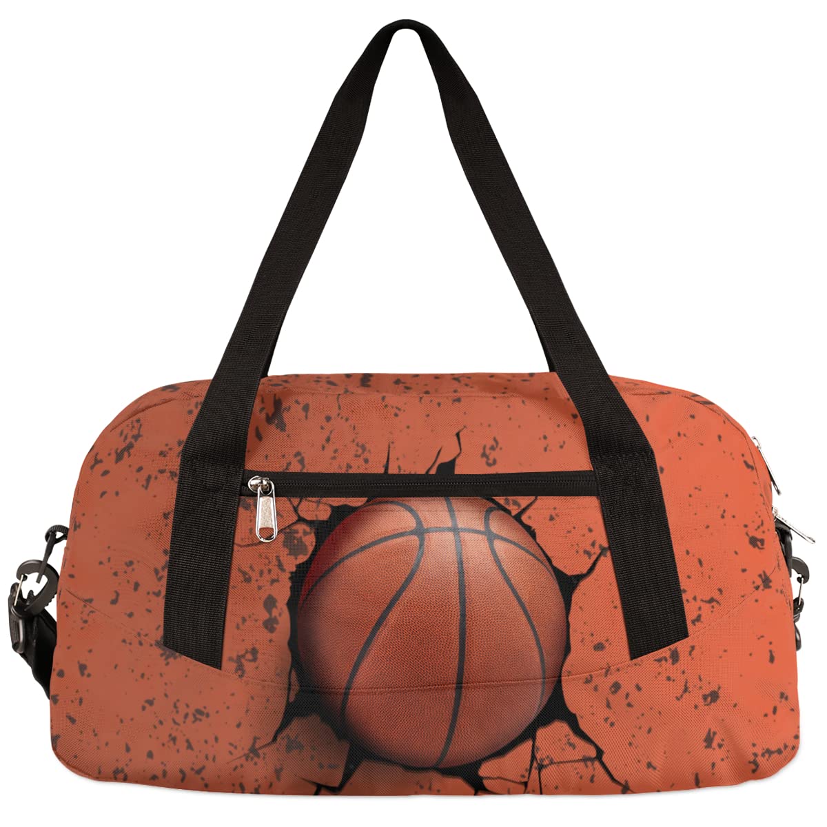 Sports Basketball Kids Duffel Bag for Girls Boys Teens, Mottled Dance Bag Overnight Small Duffel Bag Carry On Weekend Sports Gym Travel Bag for School Practice Gymnastics Ballet