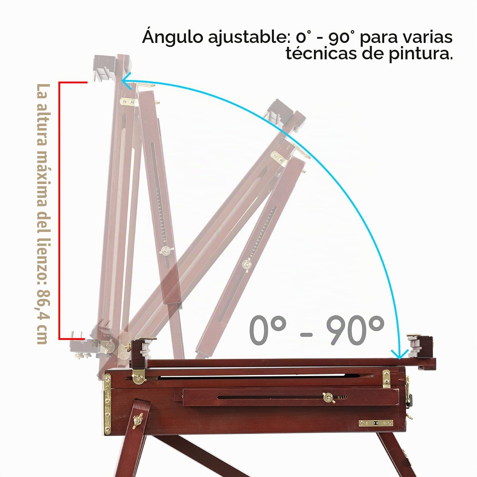 MEEDEN Caballete Francés: Caballete Plein Air, Caballete de Arte para Adultos, Caballete de Viaje, Caballete de Artista Portátil para Pintura al Aire Libre