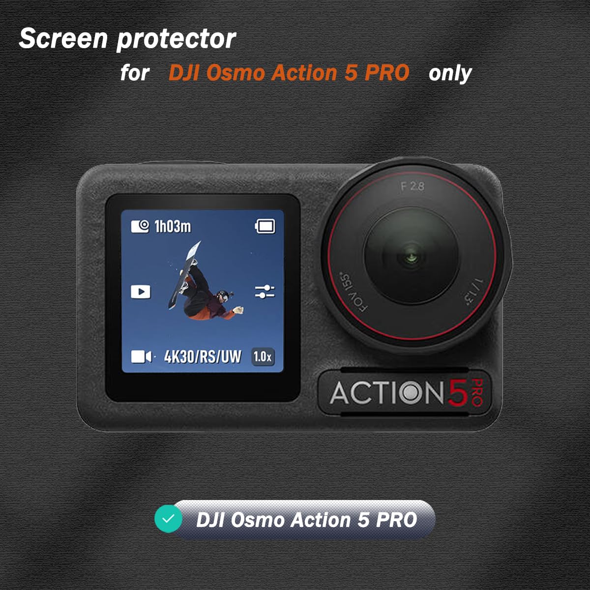 Zerrshoo [6 Pezzi Vetro Temperato per DJI Osmo Action5 Pro Pellicola, Vetro Temperato Protettore schermo, 9H Antigraffio Anti-impronte Protezione Pellicola Vetro per DJI Osmo Action5 Pro