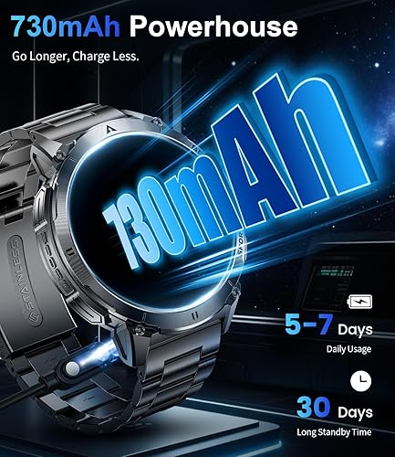 Miniatura 2 de Reloj inteligente para hombre, responderhacer llamadas, batería AMOLED de 1.62 pulgadas730 mAh, linterna LED, reloj inteligente militar, más de 110